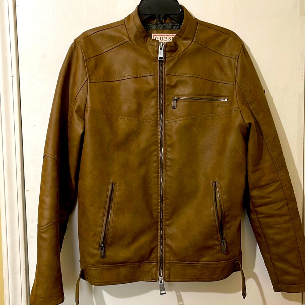 Guess leather motorcycle jacket